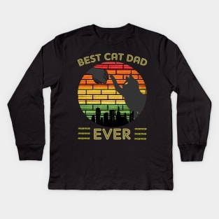 Best cat dad ever Kids Long Sleeve T-Shirt